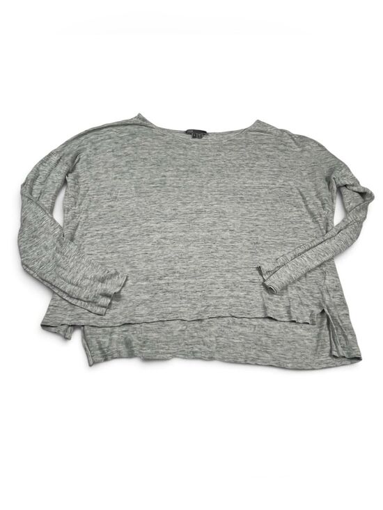 Vince Sweaters - Vince Women Slub Linen Sweater Gray Breathable Layering Relaxed Fit Pullover L